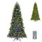 Pre-Lit Artificial Christmas Tree with 11 Modes and Metal Stand